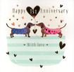 Picture of HAPPY 1ST ANNIVERSARY WITH LOVE CARD